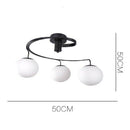 Plafonnier LED en spirale avec boules de verre Ball