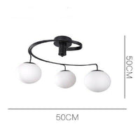 Plafonnier LED en spirale avec boules de verre Ball