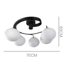 Plafonnier LED en spirale avec boules de verre Ball