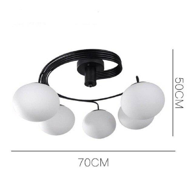 Plafonnier LED en spirale avec boules de verre Ball