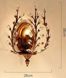 Applique murale fleuri en cristal