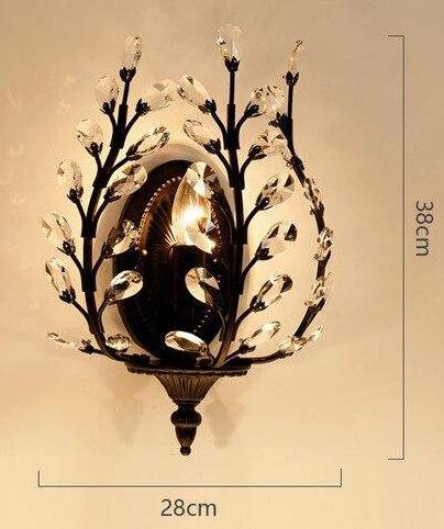 Applique murale fleuri en cristal - vue 6 sur 6