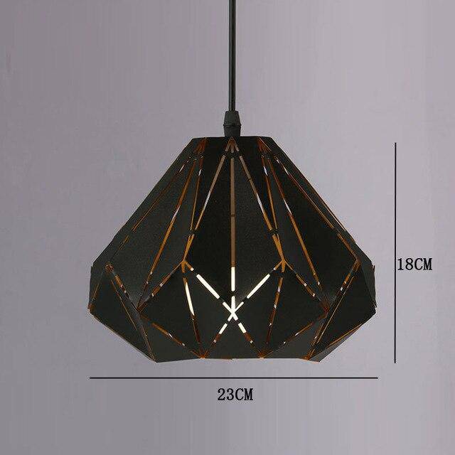 Suspension design rétro en métal noir Loft - vue 13 sur 13