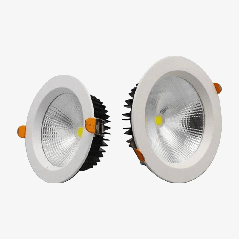 Spot encastré rond moderne en aluminium blanc