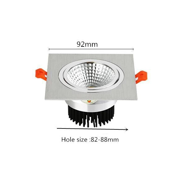 Spot industriel LED carré et métallique Yaninah - vue 4 sur 5