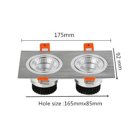 Spot industriel LED carré et métallique Yaninah - vue 5 sur 5