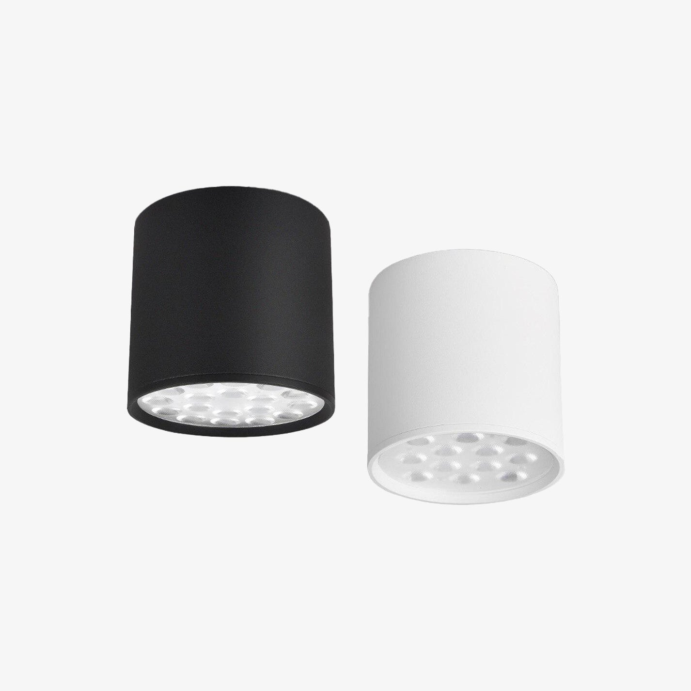 Spot moderne LED cylindrique en aluminium avec effet nid d'abeille Beepy