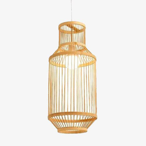 Suspension cage en bambou Geometric D