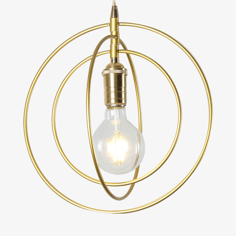 Suspension cage en métal doré Lamp - vue 2 sur 9