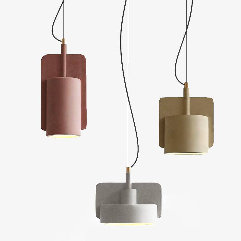 Suspension ciment formes design à LED