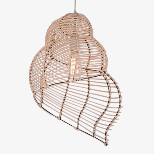 Suspension coquillage spirale en bois Pastoral