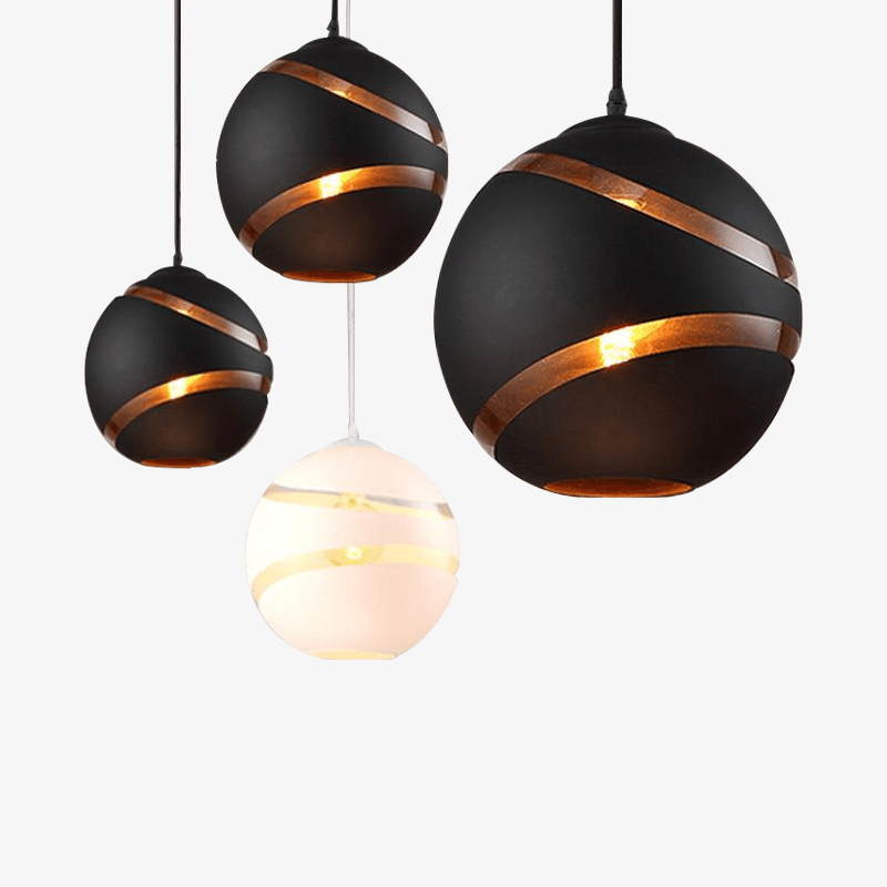 Suspension design à LED avec boule en pierre de verre Lofty - vue 5 sur 6
