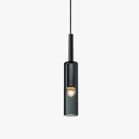 Suspension design à LED cylindrique en verre cristal Fly