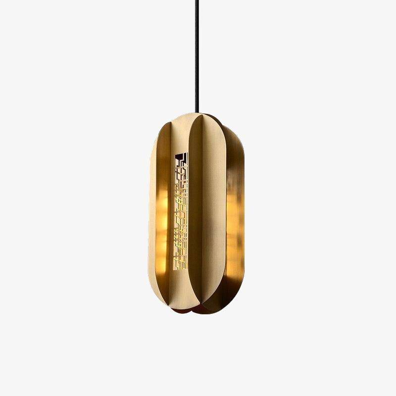Suspension design à LED en métal arrondi luxury