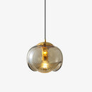 Suspension design avec abat-jour en verre original Janice