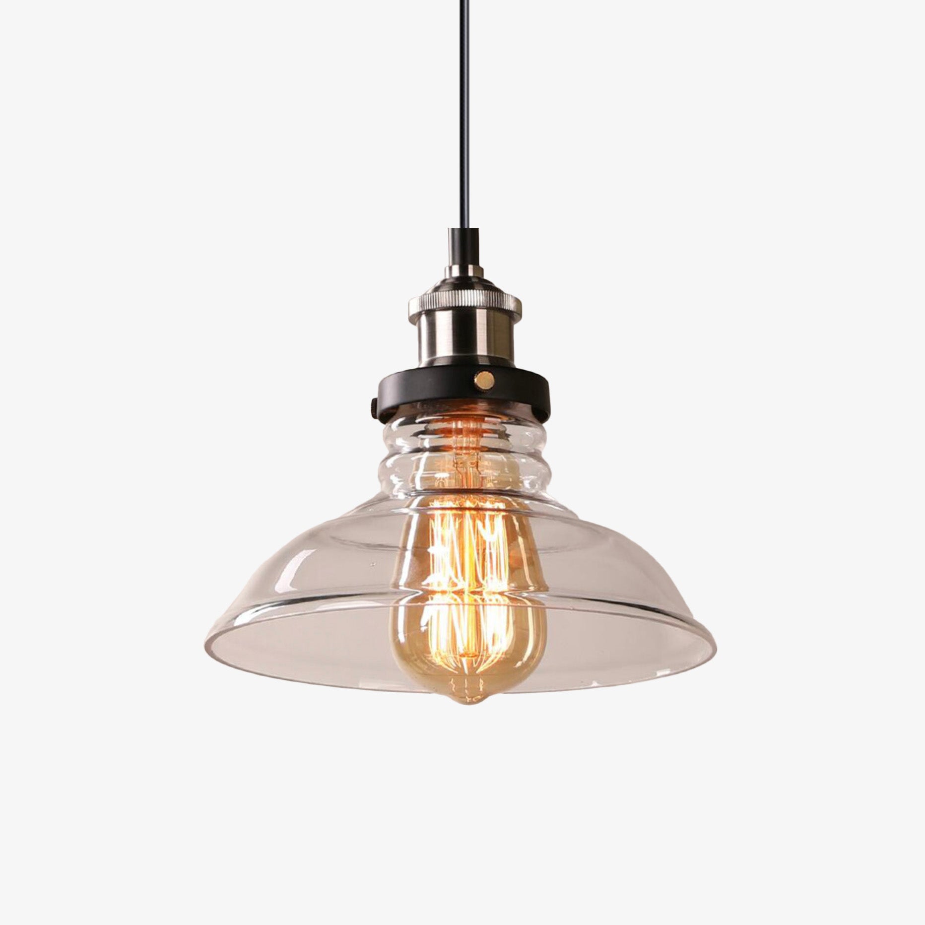 Suspension design en verre vintage retro Countryside - vue 6 sur 7