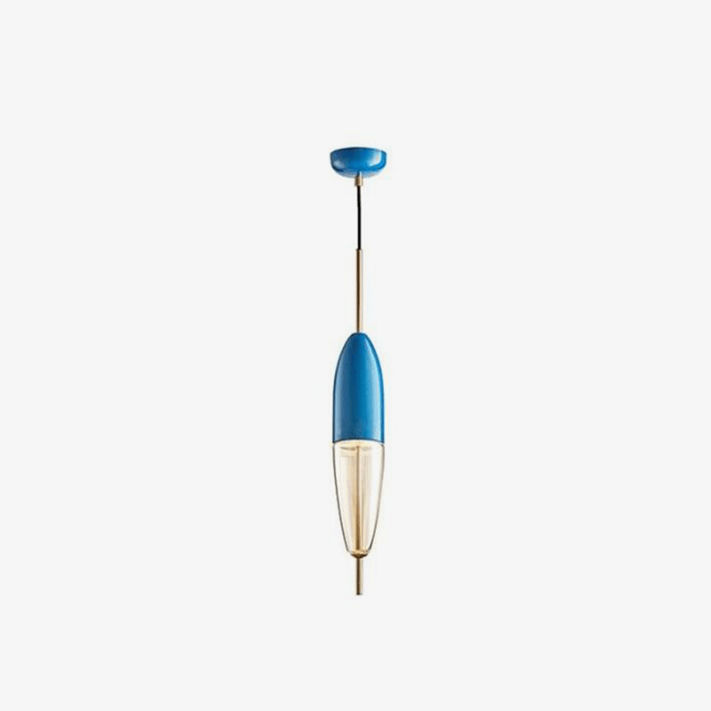 Suspension design LED à forme originale (bleue ou dorée)