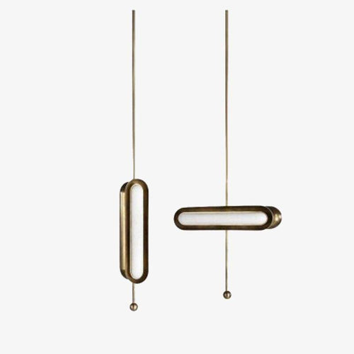 Suspension design LED arrondie en métal style Shining