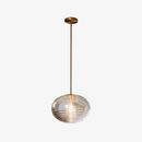 Suspension design LED avec abat-jour arrondi en verre Cafe