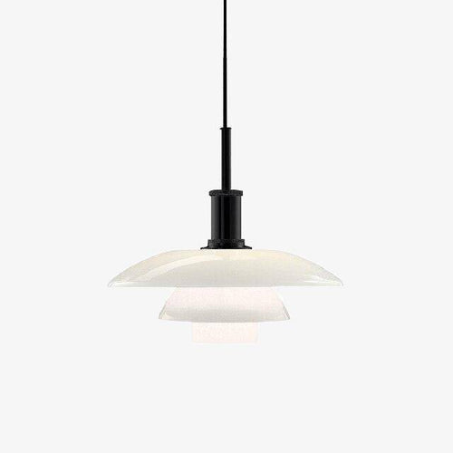 Suspension design LED avec abat-jour en aluminium blanc Loft