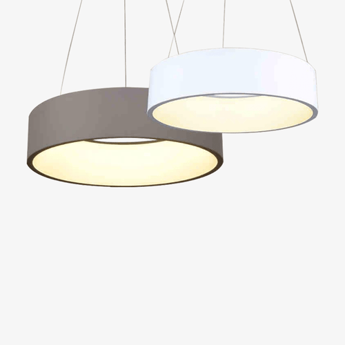 Suspension design LED cercle moderne Minimalism (gris ou blanc)