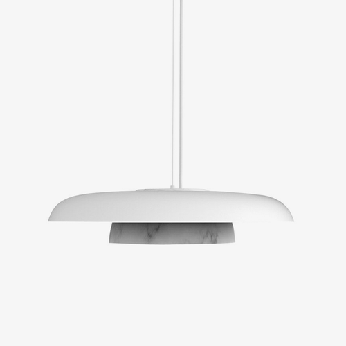 Suspension design LED en marbre blanc Home