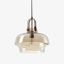 Suspension design LED en verre fumé arrondi style Hang