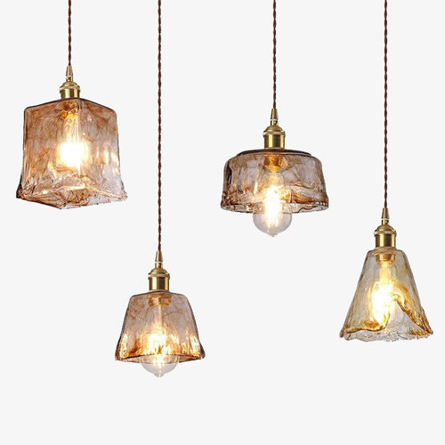 Suspension LED style vintage en verre Dolkie