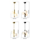 Suspension moderne LED avec 3 globes en verre Lluna