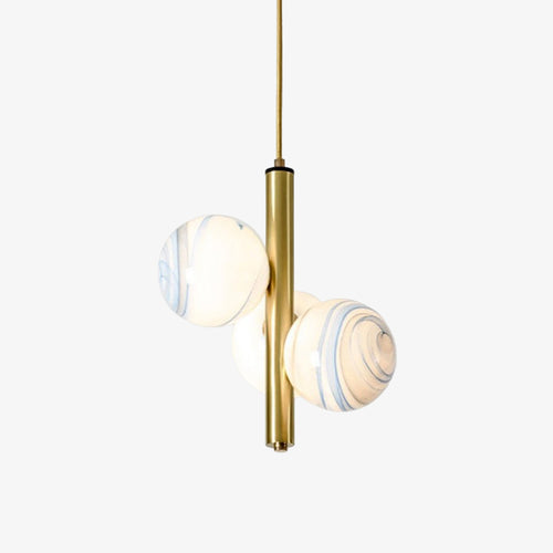 Suspension moderne LED avec 3 globes en verre Lluna