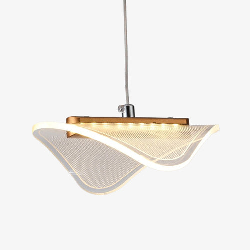 Suspension moderne LED avec abat-jour blanc et arrondi Astrid