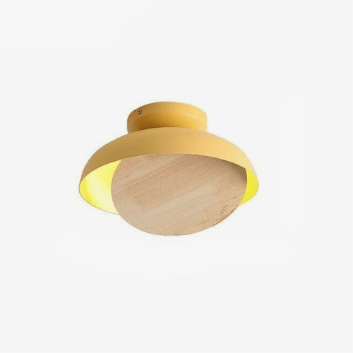 Suspension moderne LED avec abat-jour coloré en bois Light
