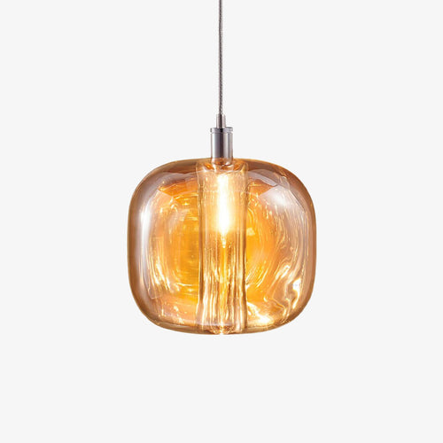 Suspension moderne LED forme de glaçon en cristal coloré Lua