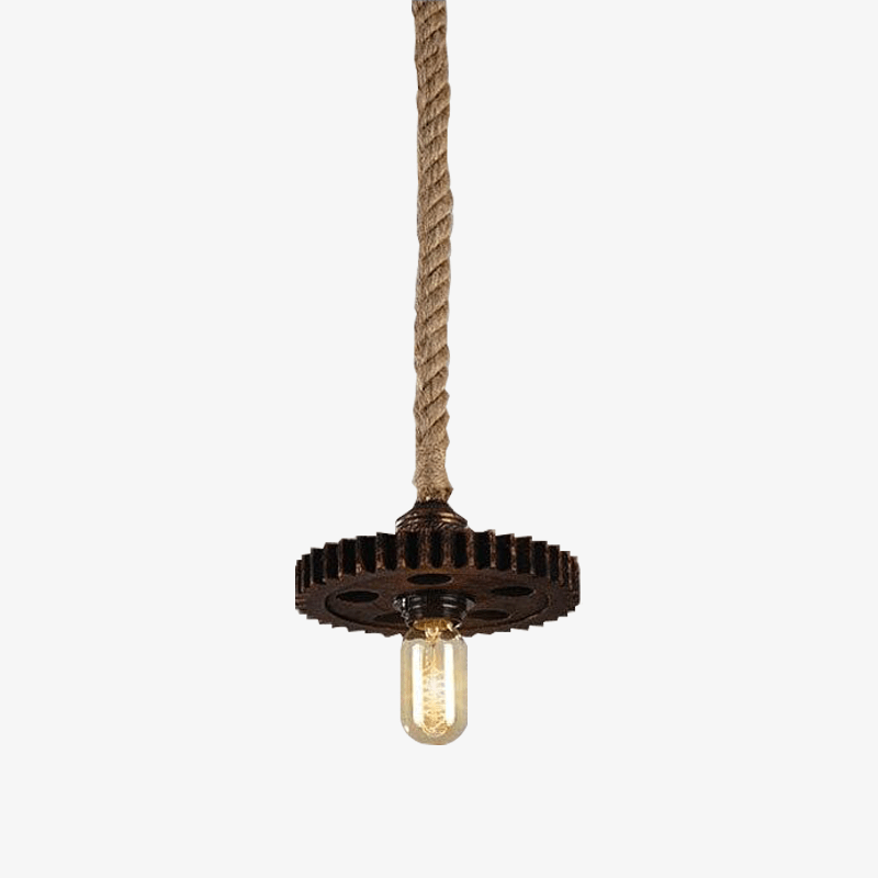 Suspension retro LED en métal et ampoule Edison