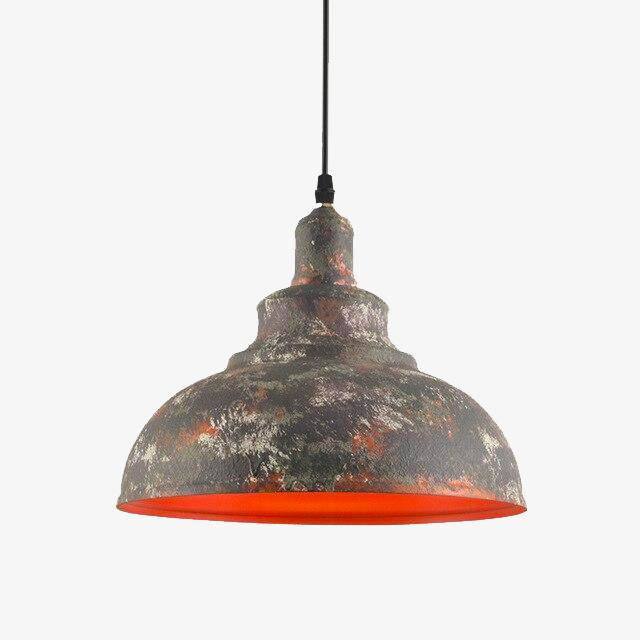 Suspension rustique style cuivre industriel vieilli