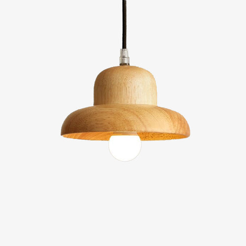 Suspension scandinave avec abat-jour original en bois Zoraida
