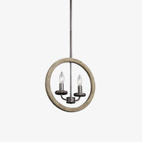 Suspension vintage LED avec deux bougies en métal Danyella