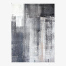 Tapis rectangle moderne noir et blancs Style C
