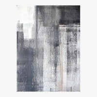 Tapis rectangle moderne noir et blancs Style C