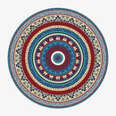 Tapis rond motifs multicolores Bohemia