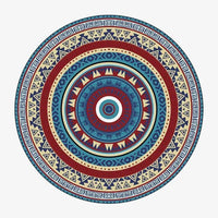 Tapis rond motifs multicolores Bohemia