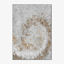 Tapis vintage tornade dorée et grise Rug